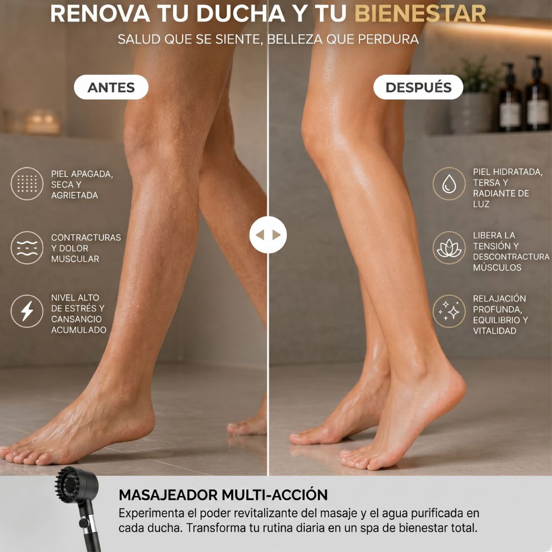 Cabezal de ducha de alta presión con filtro