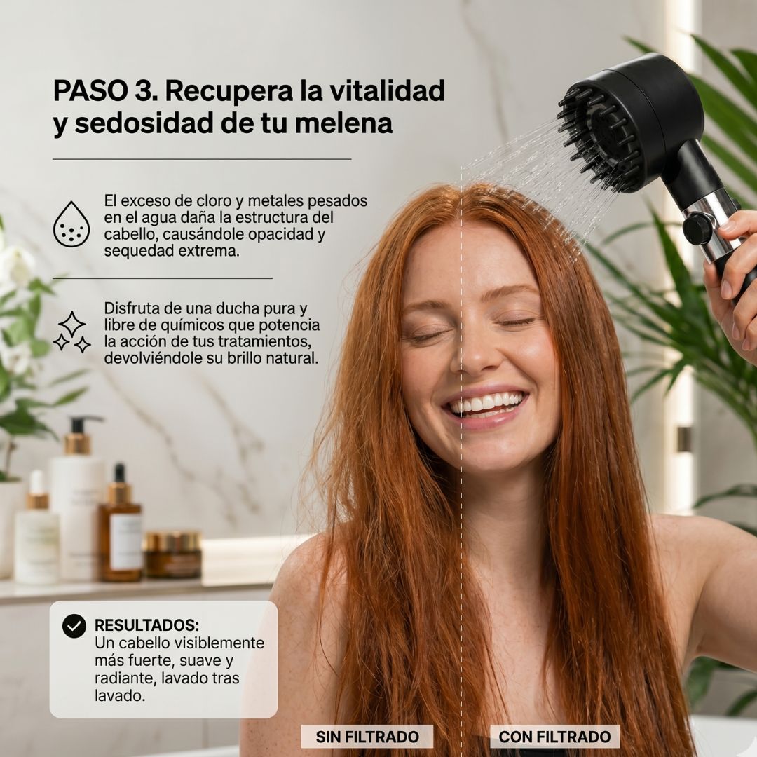 Cabezal de ducha de alta presión con filtro