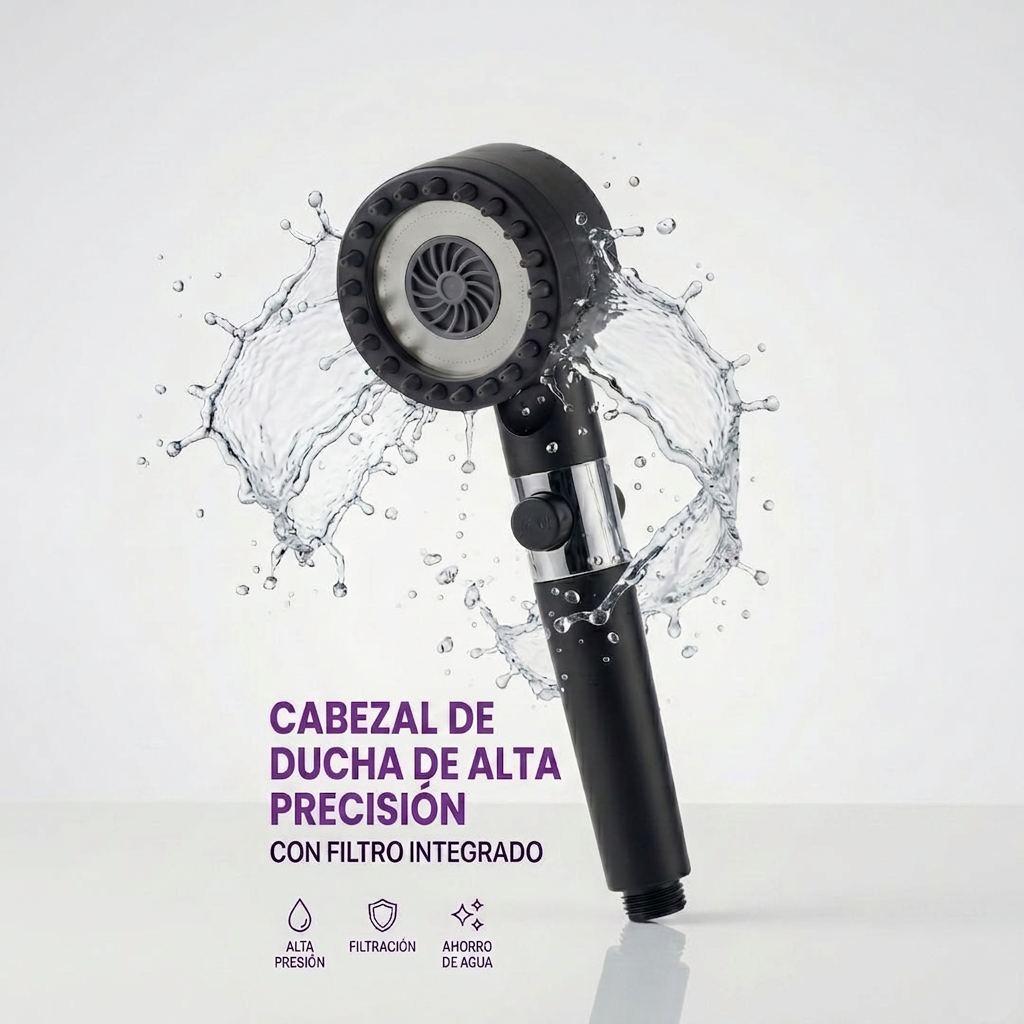 Cabezal de ducha de alta presión con filtro